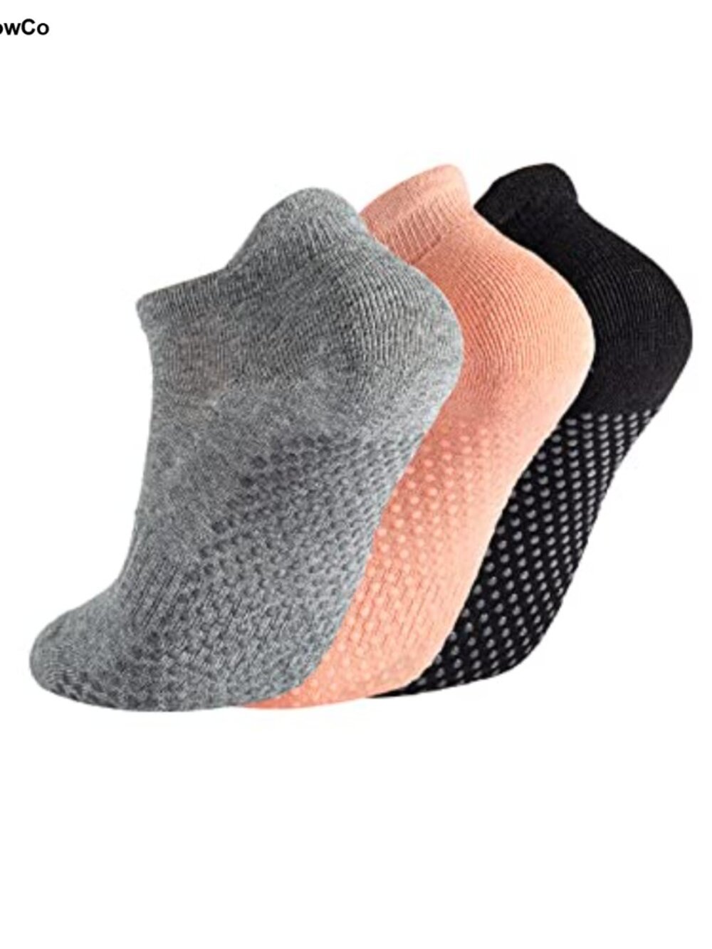 Grip Socks Pilates Yoga Barre with Non Slip Grippers Cushion Cotton Women
